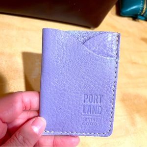 Portland Leather Goods Minimalist Wallet/Card Case in Wisteria